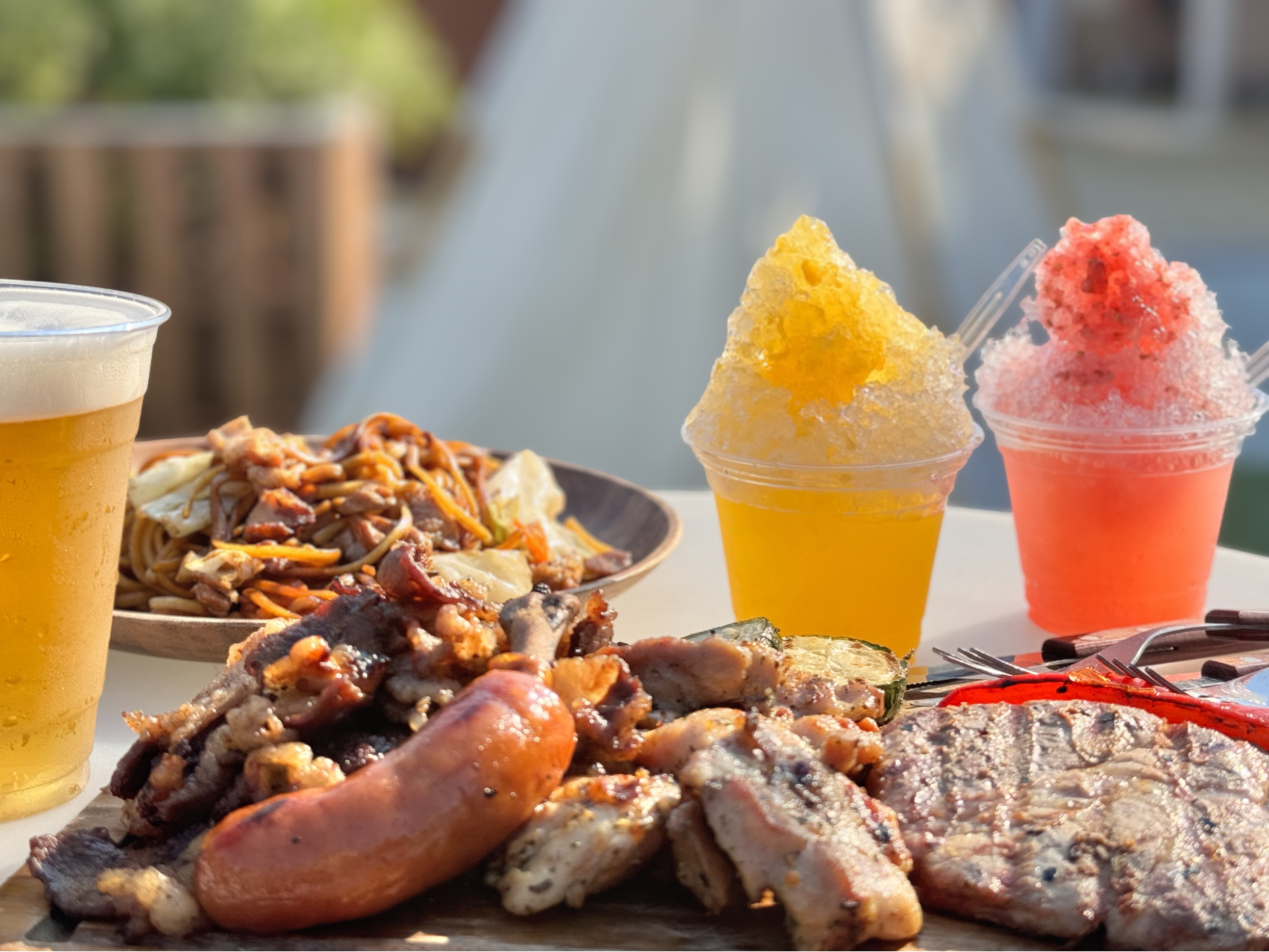 暑い日のBBQに、ひんやり休息を。ミストシャワー・扇風機完備、かき氷食べ放題無料の猛暑対策を実施！表示